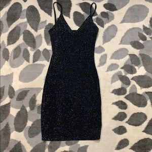Pretty Little Thing Sparkly Black Bodycon Dress